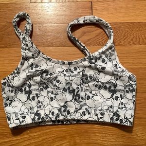 Skull patterned bralette